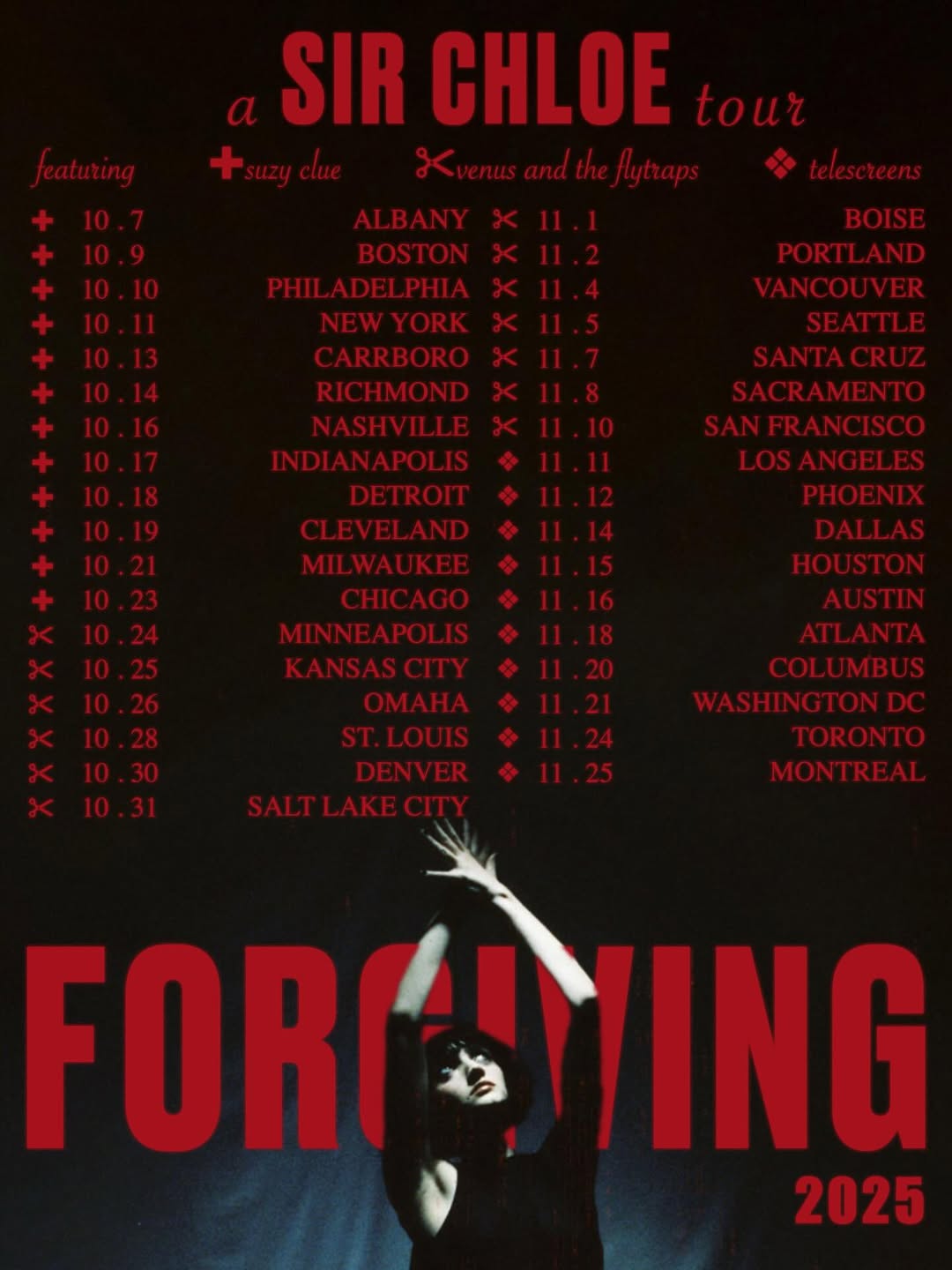 Venus & the Flytraps Forgiving Tour Poster 2025